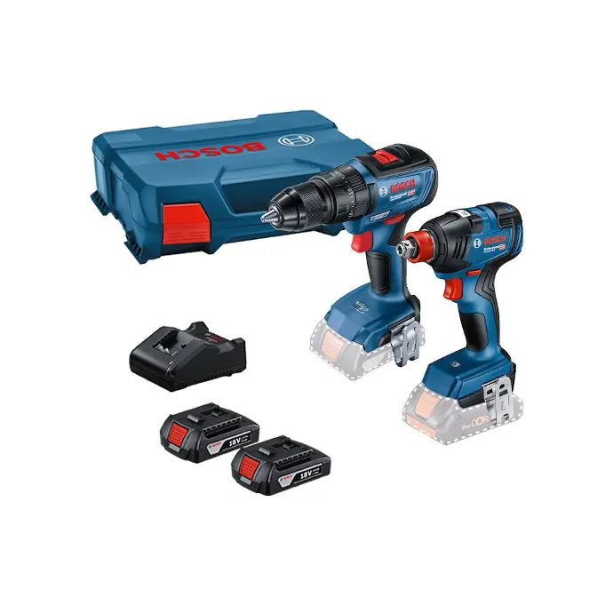 ATORNILLADOR GSB 18V50 L CASE 2 BAT + LLAVE IMPACTO GDX 18V-200 S/B HD